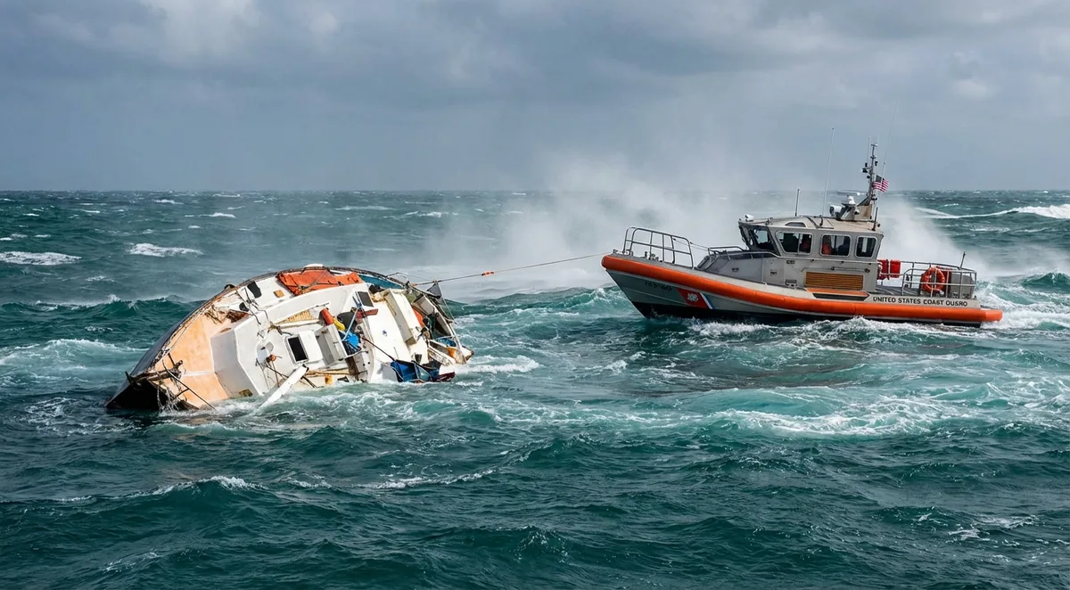 Coast Guard, Good Samaritan Rescue Man Aboard Disabled Vessel Off Cape Canaveral