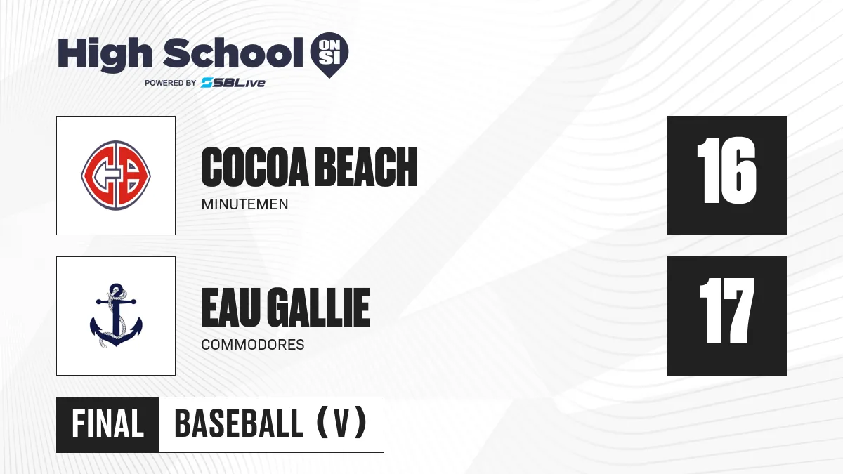 Cocoa Beach Defeats Eau Gallie 13-9 in Varsity Baseball Game