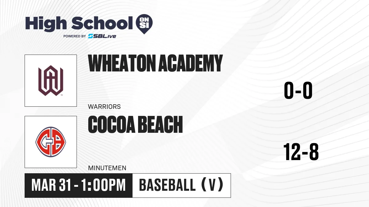 Cocoa Beach High School Faces Wheaton Academy in Key Baseball Matchup on March 31