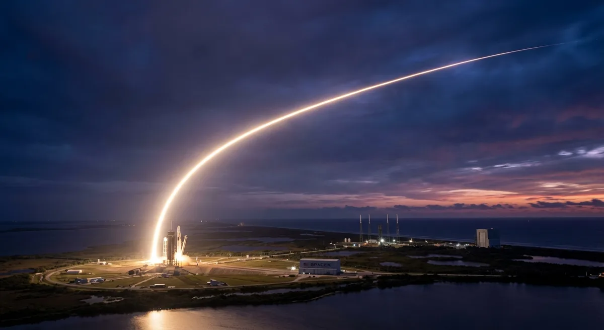 Predawn SpaceX launch lights up Brevard skies with visible contrail